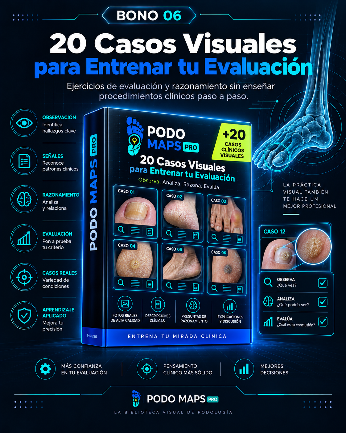 Portada del bono: 20 Casos Visuales para Entrenar tu Evaluación